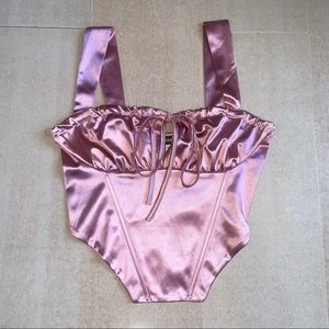 Posh Posh Pink Bustier Corset Top | Wide Band Strap | Medium